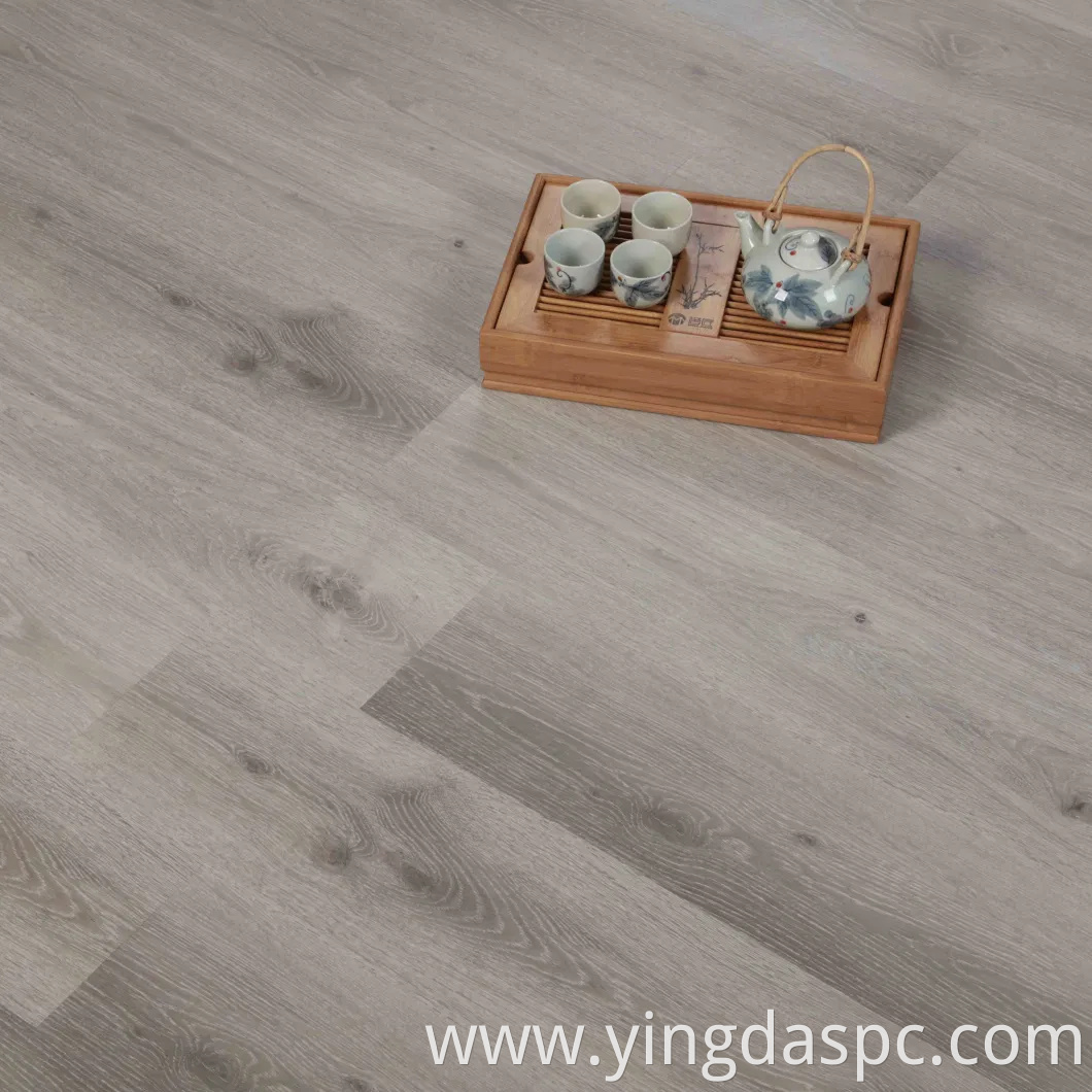 Waterproof Vinyl Floor with Gradient Light Grey Color